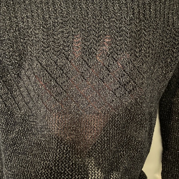 American Eagle Long Sleeve Sparkle Knit Top - Picture 7 of 9